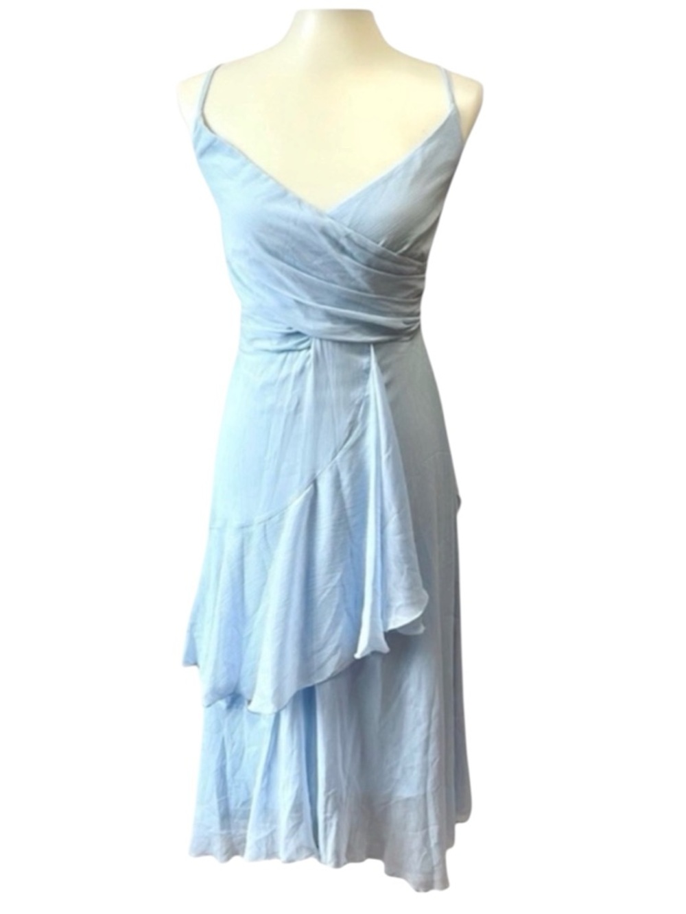 NWT Asos Design Asymmetrical Layered Chiffon Maxi Dress